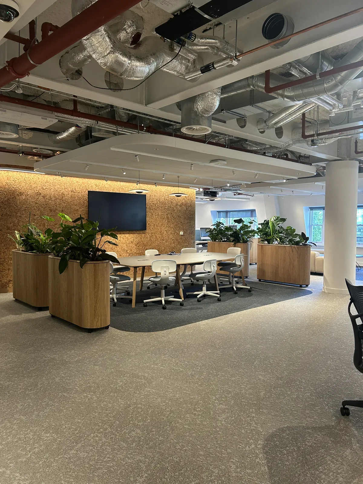 Collaboration area after post-construction clean, Coleman Street, London