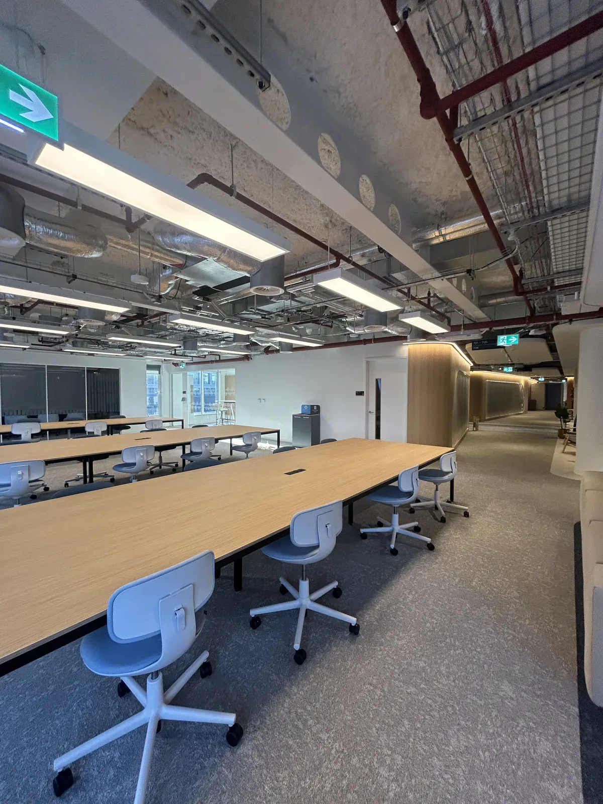 Training room after post-construction clean, Coleman Street, London