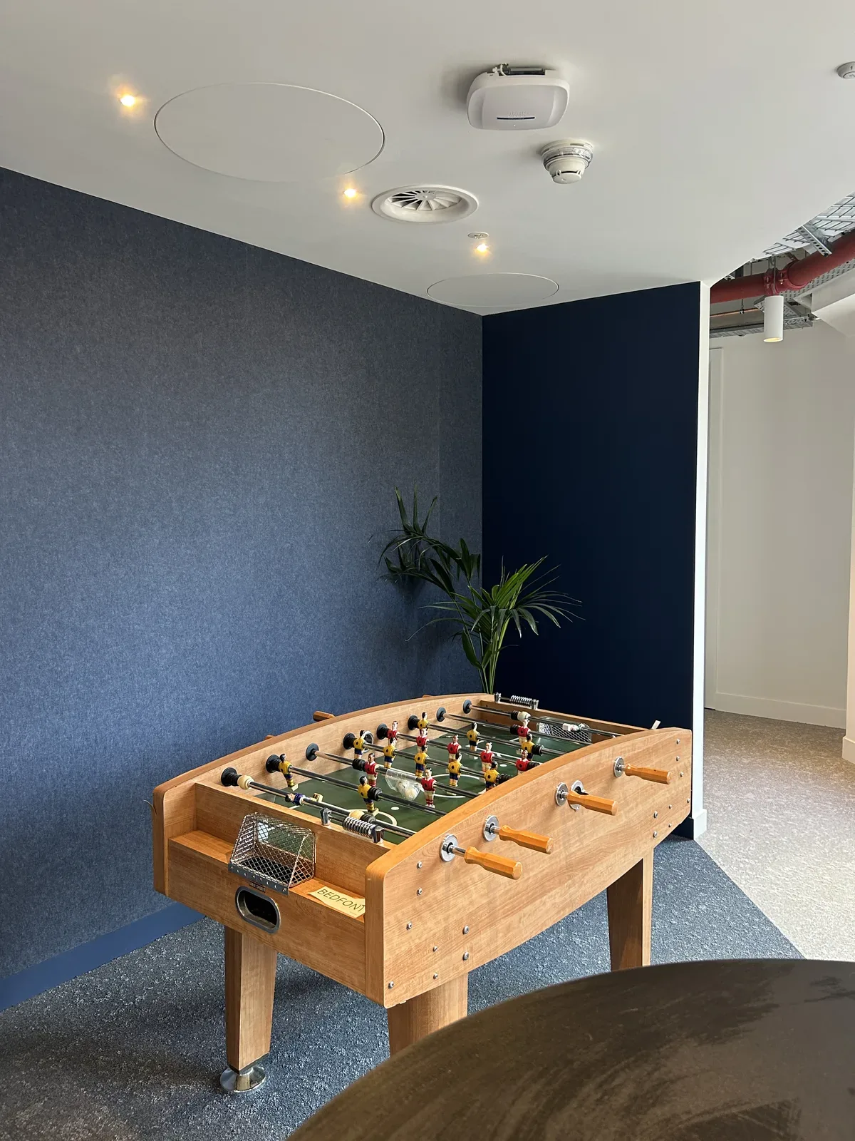 Games area after post-construction clean, Coleman Street, London