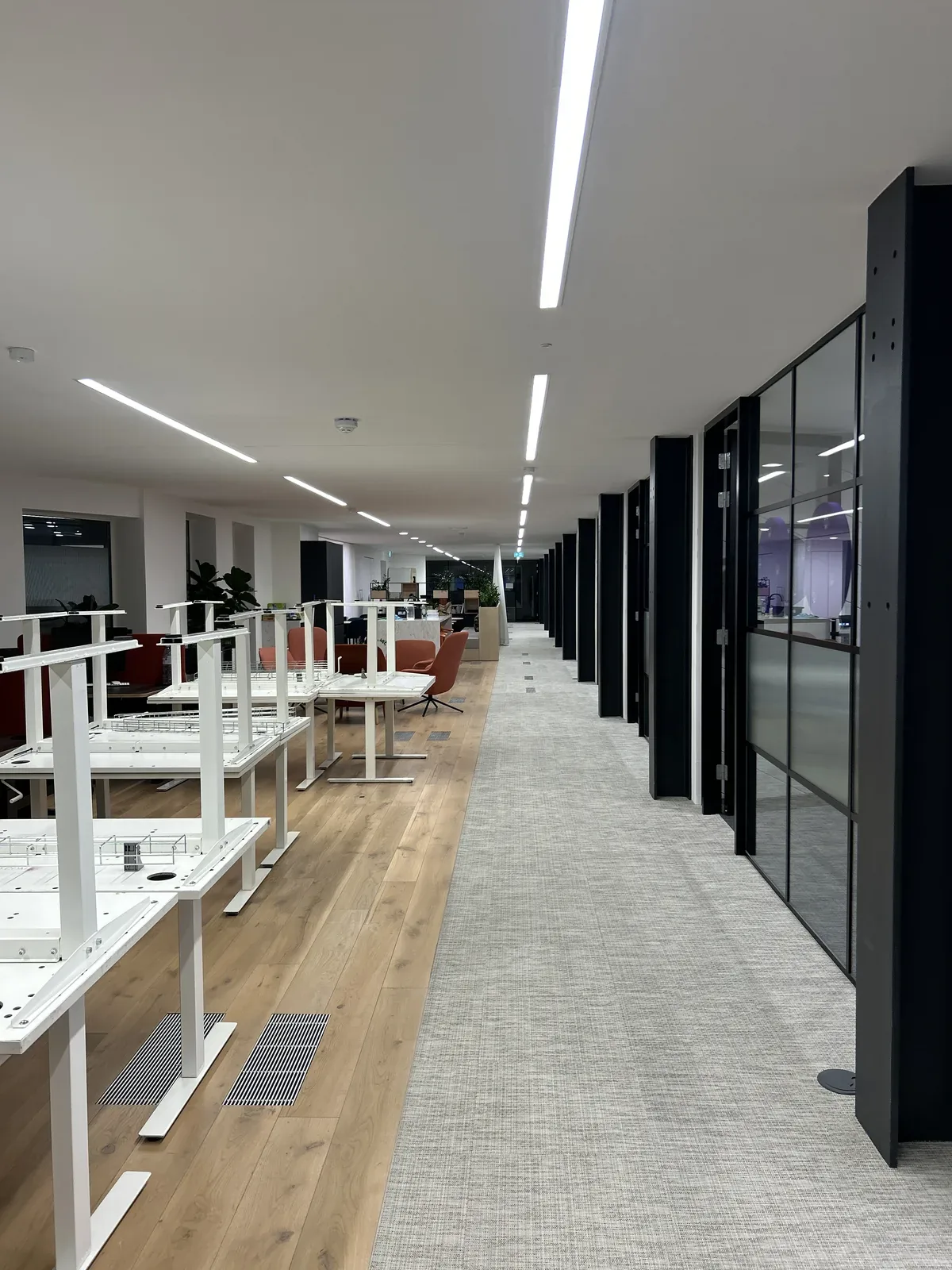 Desk installation before office opening, great portland street