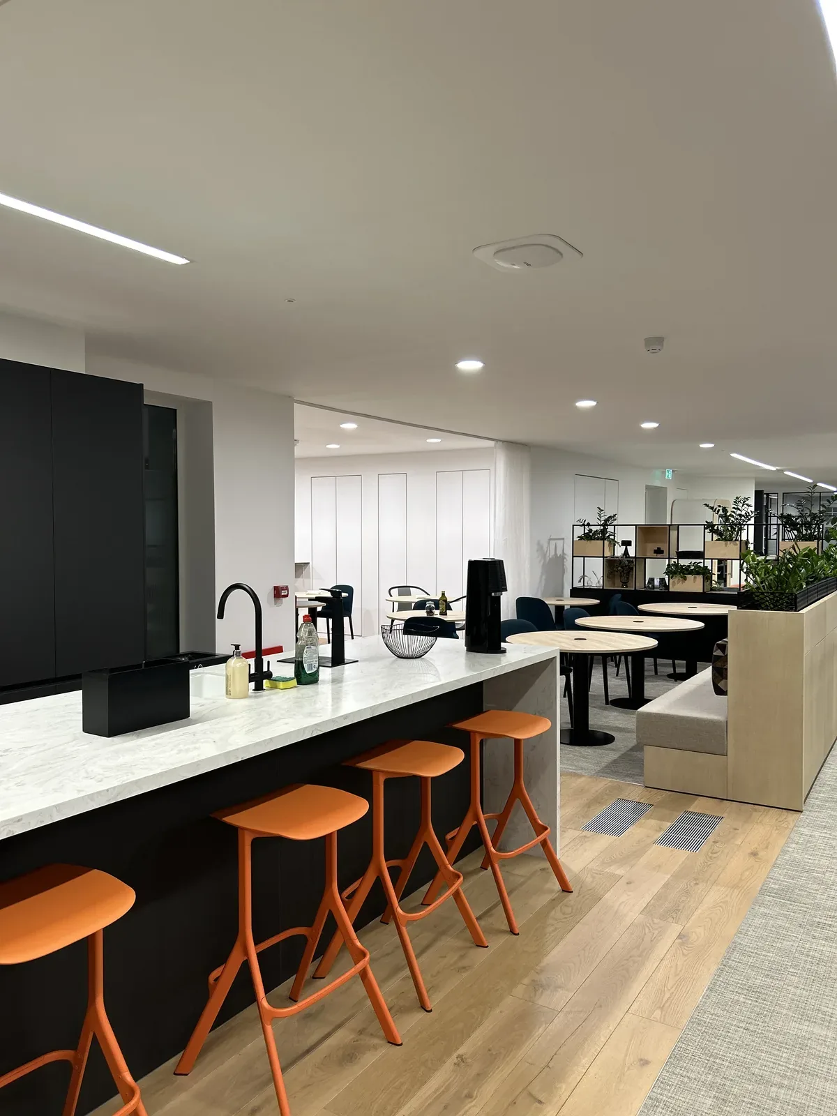 Office kitchen after deep clean, Great Portland Street, London