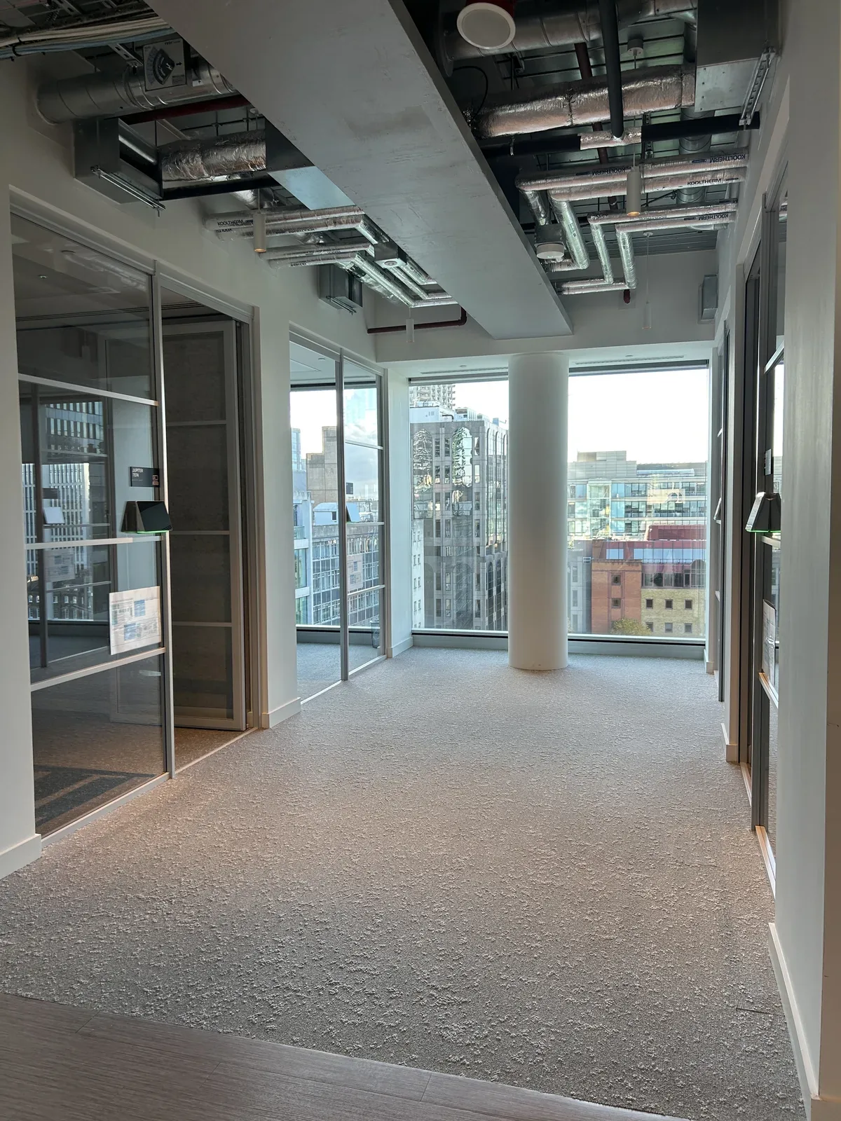 Office floor circulation after carpet clean, moorgate carpet