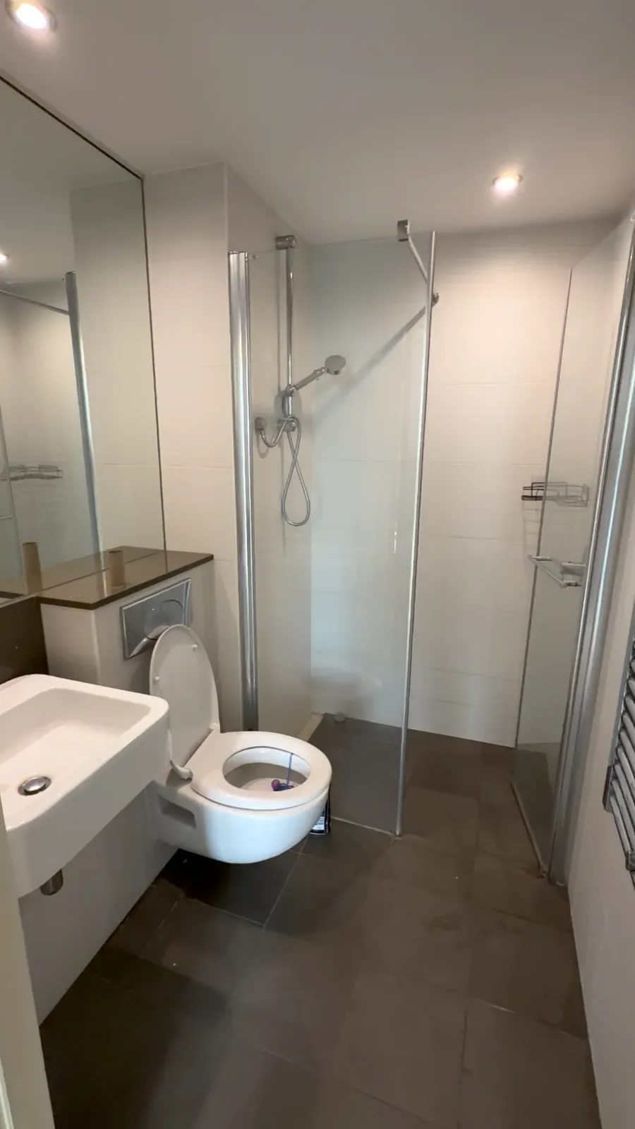 Ensuite bathroom before end-of-tenancy clean, Saltdean, Brighton