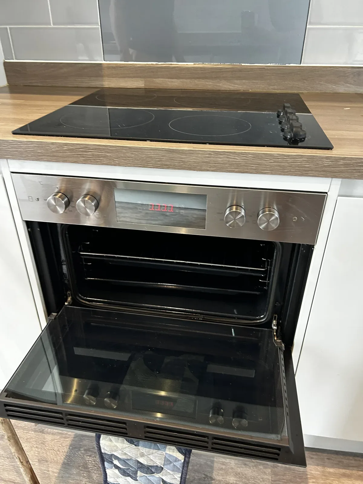 The inside of an oven at Seven Dials, Brighton, after an end-of-tenancy clean