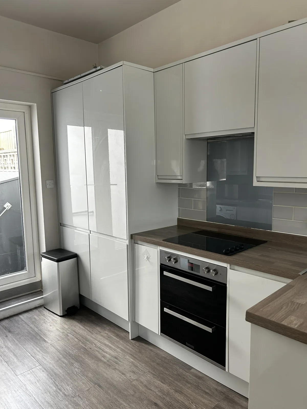 Kitchen units and hob after cleaning, Seven Dials, Brighton