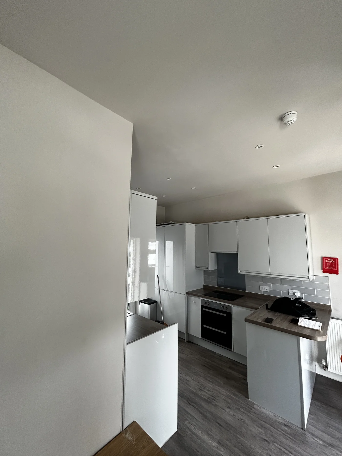 Open plan kitchen after