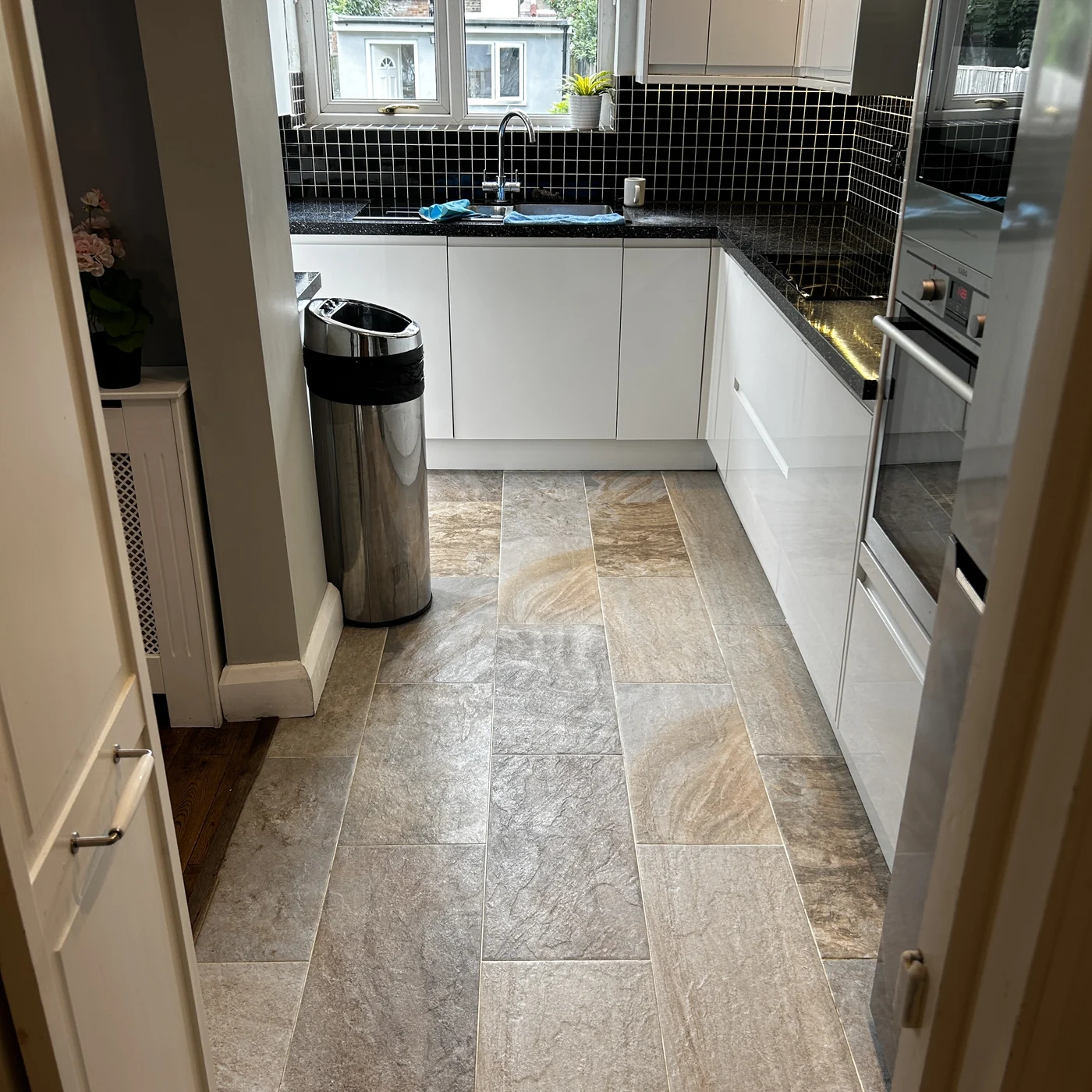 Kitchen floor after deep clean, Thornton Heath, Croydon