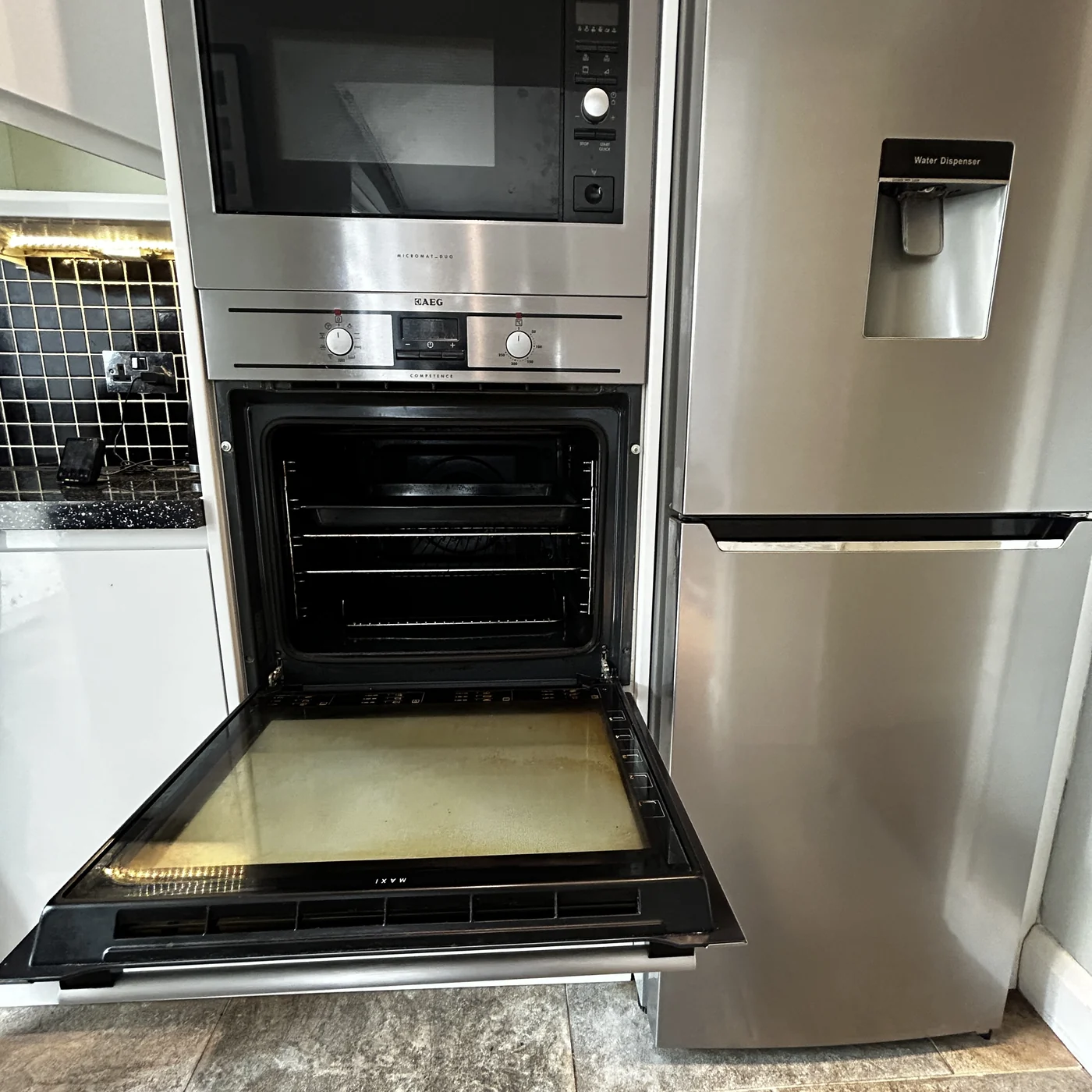 Oven and fridge bank, before anything was touched