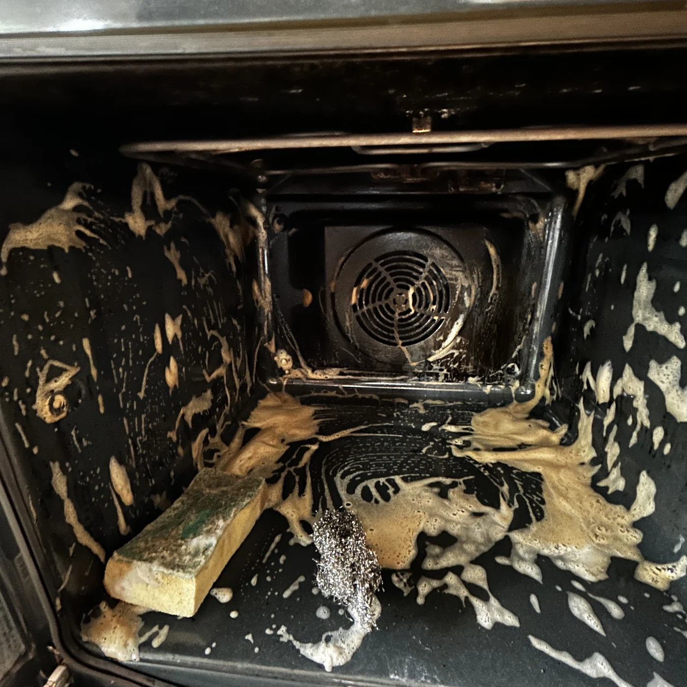 Oven interior during treatment, Thornton Heath, Croydon